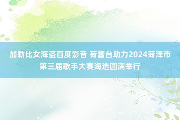 加勒比女海盗百度影音 荷酱台助力2024菏泽市第三届歌手大赛海选圆满举行