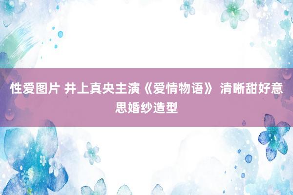 性爱图片 井上真央主演《爱情物语》 清晰甜好意思婚纱造型