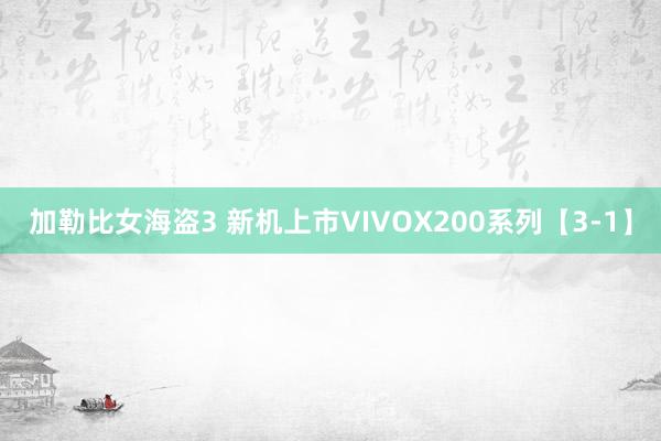 加勒比女海盗3 新机上市VIVOX200系列【3-1】